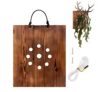 Genérico Plantador de Pared de Madera - Tablero De Montaje De Helechos De Madera Rústica, Plantas De Aire De La Granja | Para , Escalera, Patio, Salón, Lugar De Trabajo, Porche,
