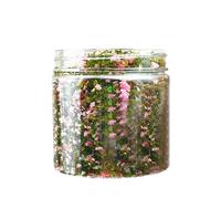 Generico Plantas de paisaje en miniatura - Material de diseño del modelo arquitectónico del jardín de flores artificiales de 185 ml, tierra de térreno con mechón de musgo | Artesanía