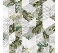 Genérico Plantas Tropicales Papel Pintado Autoadhesivo Mármol Palma 44x300 cm Papel de Pared Removible Impermeable Estilo Vinilo PVC Pegatina es Estante del cajón de la cubierta del rodillo A-36
