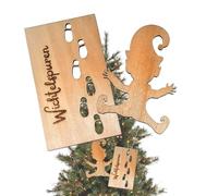 Genérico Plantilla de Huella de - Plantilla de Piso navideño | Plantillas de Huellas de Madera para Pisos, Ventanas y Paredes, Plantilla de Huellas navideñas de Bricolaje