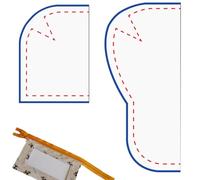 Genérico Plantilla De para Coser - Plantilla De Corte De Acrílico 2D, Herramienta De Patrón De | Manualidades De Costura Multiusos para Bricolaje, Bordados Acolchados, Guía De Diseño De Bol