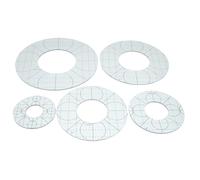 Genérico Plantillas de Costura Acrílicas de 5 Piezas, Reglas de Patchwork Circulares de Plástico Superficie Antideslizante para Labores de Acolchado y Manualidades