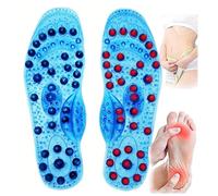 Genérico Plantillas Magnéticas para Fascitis Plantar, Alivio del Dolor, Masaje Shiatsu, Plantillas para Hombre Y Mujer, Relajación De Pies(Size:S(35-40),Color:Azul)