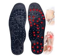 Genérico Plantillas Magnéticas para Fascitis Plantar, Alivio del Dolor, Masaje Shiatsu, Plantillas para Hombre Y Mujer, Relajación De Pies(Size:L(41-45),Color:Negro)