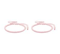 Genérico Plata Colores Acero Mm Joyería Adjustable Woven Rope Knot Pulseras For Mens Womens Mm Pulsera Mensajes Perlado Joyería, One Size*2, Nankan Wire, No es una piedra preciosa