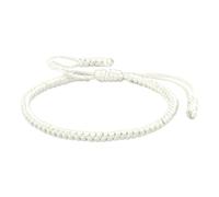 Genérico plata perla joyería hecha a mano Tibetan String pulsera ajustable Woven Rope Knot pulseras para hombre mujer para elegir anillos, talla única, Nankan Wire, No es una piedra preciosa