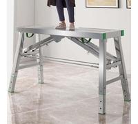 Genérico Plataforma de Trabajo Plegable para Andamios, Plataforma de Trabajo Ajustable, andamio Plegable portátil con Estructura de Acero al Carbono, Escalera Tipo Torre, Taburete y Banco de Altura a
