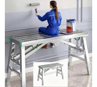 Genérico Plataforma de Trabajo Plegable para Andamios, Plataforma de Trabajo Plegable Ajustable, Banco Antideslizante y Seguro, Pintores, construcción y proyectos de mejoras del hogar (