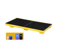 Genérico Plataforma Modular de contención de derrames para palets, almacenes, fábricas, Bandeja de Drenaje antifugas para bidones, sótano, Bandeja de derrames Resistente a Productos químicos con reji