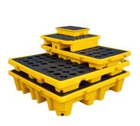 Genérico Plataforma Modular Industrial para contención de derrames, palé para almacenes, fábricas, antifugas, Bandeja de Drenaje a Prueba de Fugas para sótanos, palé para contención de derrames con r