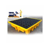 Genérico Plataforma Modular Industrial para derrames, palets para almacenes, fábricas, Bandeja de Drenaje antifugas para bidones, Bandeja de Goteo de Aceite para contención de derrames, almacenamient