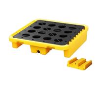 Genérico Plataforma Modular para derrames, palé de contención, almacenes, fábrica, Tambor antifugas, Bandeja de Drenaje a Prueba de Fugas, sótano, palé de contención ModuSpill con Rejilla de 120x120x
