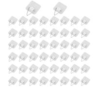Genérico Plate Hangers - 1.26 Inch Invisible Wall Hooks | Nail Free Plate Display Hanger - Heavy Duty 50pc Set Space Saving. Securely Attach These Self-Adhesive Holders to Smooth Vertical Covers