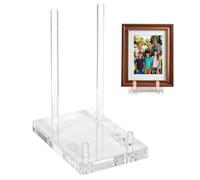 Genérico Plate Stands Display, Non Slip Space Saving, Decorative Display Easel System, Clear Thick Acrylic Design, Elegant Plate Holder Stand, with Style, for Home Bedroom Living Room Desk Use