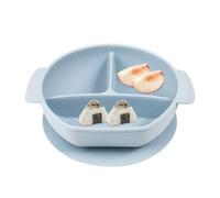 Genérico Plates with Suction, Heat-Resistant Plates, Spill-Proof Unbreakable Divided Tableware, Feeding Supplies Dishwasher Safe for Children