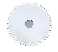 Genérico Plato Aero de Montaje Directo de 3 Pernos Compatible con Protector Cerrado de Ancho Estrecho, Redondo, Plateado y Blanco, for Bicicletas de Grava de Carretera SRAM GXP(48T)