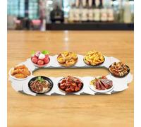 Genérico Plato Giratorio Ajustable de 360° para Mesa de Comedor - Bandeja giratoria para Servir Comida para Fiestas - Plato Giratorio Grande Reutilizable Eventos en el Comedor