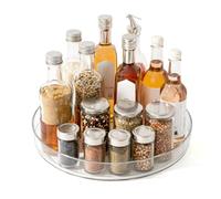 Genérico Plato Giratorio De Cocina | Bandeja Transparente Para Condimentos,Estante Condimentos,Organizador Adecuado Para Armarios, Encimeras, Tarros, Tocadores, Neveras, Despensa Y Baño