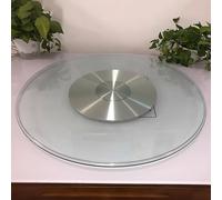 Genérico Plato Giratorio de Vidrio Templado de 20", 24", 27", 31", 35" y 39", Placa giratoria Transparente Lazy Susan Grande, Pieza Central para encimera para Comedor, Sala de Estar, Cocina