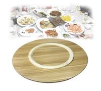 Genérico Plato Giratorio Lazy Susan para Mesa de Comedor de 50/60/70/80/85/90/100 cm, Bandeja giratoria Resistente para Servir sobre la Mesa con rodamiento silencioso (Nogal Claro, 100 cm/4