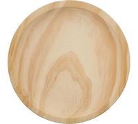 Genérico Platos de Madera Natural para Pulpo, 18cm, Juego de 3 Piezas, Redondos