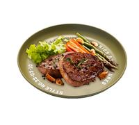 Generico Platos de metal, Smooth Portable Dinnerware, Safe Outdoor Food Plate Set, Reusable Steel Dishes for Patio Camping Travel Snack Feeding and Family Meals, 6.89x0.67 inches
