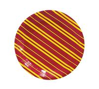 Genérico Platos Desechables Tema Hechicero, 23 cm, Rayas Rojo y Amarillo, Juego de 8 (Platos)
