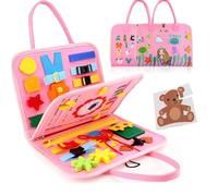 Genérico Play Board Busy Book, Felt Board, No Screens, for Long Car Rides and Summer Trips Boys Girls (C-1)