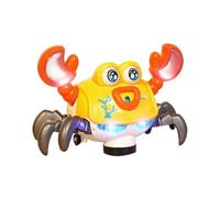 Genérico Playful Crab Toy - Interactive Crawling Music Light, 8 Inch Moving Crawler with LED Glow, Fun Activity Games, Educational Entertainment, Learning Crab for Birthday, Nursery, Class