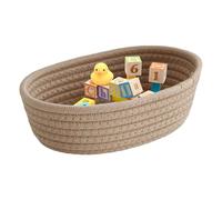 Genérico Playful Toy Storage - Soft Box Shelves ¦ 26x16x8cm Storage Container with Natural Fiber Wicker Design, Cotton Rope Fabric Box, Baskets & Bins Clothes Bin, Container Boxes for Kids Room