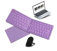 Genérico Plegable: bluetooths inalámbrico, Dispositivo de Viaje Ultra Slim | de Plataforma múltiple Tri Fold, Tablero de tipificación portátil Recargable, para tabletas, portátiles, con