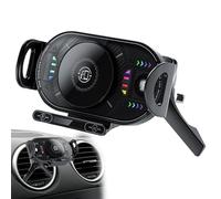 Generico Plegable Car Mount, Wireless Charging Holder, 15W Fast Charger for Navigation, Aluminum Alloy Auto Accessory, Type C Phone Bracket with Air Vent Clip, Driving Support for Travel Road Use