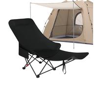 Genérico plegable para acampada, portátil High-Back Fishing Seat, ligero Recliner with Foot Rest, ideal para jardín, Tailgating, Patio, Deck, Hiking, Picnic, Poolside, Backpacking, Porch Use