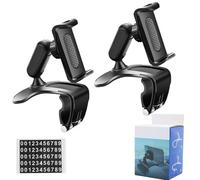 Genérico plixorahub Phone Holder, kicklo, unirexa Phone Holder Dashboard, for Steering Wheel & Sun Visor(Upgrade Clip Never Fall) (2 PCS,with Phone Number)