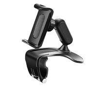 Genérico Plixorahub Phone Holder, plixorahub Car Phones Holders, Universal 360° Dashboard, Fits 4”-7” Phones, Steering Wheel & Sun Visor, Folds Down (Black*1Pc)