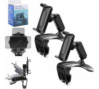Genérico Plixorahub Phone Holder, Unirexa Universal 360° Dashboard Phone Holder, Multifunctional Dashboard Clip-on Car Phones Holder, Fits 4”-7” Phones, for Rearview Mirror, Sun Visor (2Pcs)