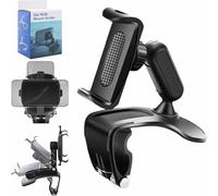 Genérico Plixorahub Phone Holder, Unirexa Universal 360° Dashboard Phone Holder, Multifunctional Dashboard Clip-on Car Phones Holder, Fits 4”-7” Phones, for Rearview Mirror, Sun Visor (1Pcs)