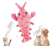 Genérico Plothuge Dog Toys, Plot Huge Floppy Lobster Interactive Dog Toy, Wiggly Lobster, Jumping Moving Chew, USB Rechargeable, Safe and Durable (Pink)