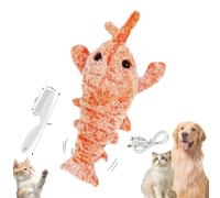 Genérico Plothuge Dog Toys, Plot Huge Floppy Lobster Interactive Dog Toy, Wiggly Lobster, Jumping Moving Chew, USB Rechargeable, Safe and Durable (Orange)