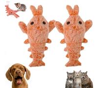 Genérico Plothuge Dog Toys, Plothuge Floppy Lobster Interactive Dog Toy, Lobster Dog Toy Moving Tail, Electric Simulation Swing Function, for Small Medium Large Dogs (Orange 2pcs)