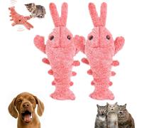 Genérico Plothuge Dog Toys, Plothuge Floppy Lobster Interactive Dog Toy, Lobster Dog Toy Moving Tail, Electric Simulation Swing Function, for Small Medium Large Dogs (Pink 2pcs)