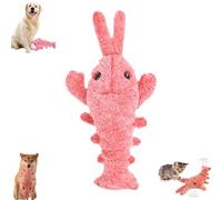 Genérico Plothuge Dog Toys, Plothuge Floppy Lobster Interactive Dog Toy, Lobster Pet Toy with Electric Simulation Swing Function for Small Medium Large Dogs and Cats (Pink)