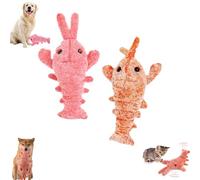 Genérico Plothuge Dog Toys, Plothuge Floppy Lobster Interactive Dog Toy, Lobster Pet Toy with Electric Simulation Swing Function for Small Medium Large Dogs and Cats (Pink+Orange)