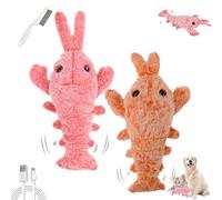Genérico Plothuge Dog Toys, Plothuge Floppy Lobster Interactive Dog Toy, Moving Pet Bauble with Electric Simulation Swing Function, for Small Medium Large Dogs and Cats (Complexion-Pink)
