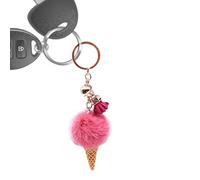 Generico Plüsch Schlüsselanhänger - Niedliches Stuffed Toy Mit Flauschigem Ball 14.5 cm, Dekorativer Keychain Anhänger Für Beutel Rucksack Handtasche, Charmantes Accessoire Für Kinder Jugendliche R