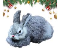 Genérico Plüschtier Hase - Realistische Plüschfigur Tischdekoration,Kuschelhasen Modell Sammelfigur Deko Für Couch Bett Schlafzimmer