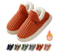 Genérico Pluffi The Cozy & Stylish Slipper, Pluffi Cozy Stylish Slipper, Pluffi Slipper Booties, Pluffi Slippers, Winter Warm Thick-Soled Plush Fuzzy House Cloud Slide (38-39,Orange)