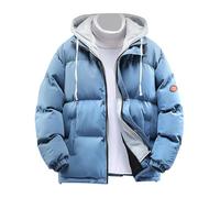 Genérico Plumas Cazadoras Hombre, Chaqueta Hombre Invierno Casual,Chaqueta De PlumóN De Color CáLido Informal De Moda De OtoñO E Invierno para Hombre con Sombrero