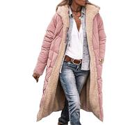 Genérico Plumas Chaqueta Mujer Ligeros Largos Abrigos Acolchada Plumífero Ultraligera Invierno Jacket con Capucha Ligera Manga Larga Chaquetas Puffer Coat amaño Grande Viento Parker Grueso (17,3XL)
