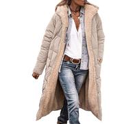 Genérico Plumas Chaqueta Mujer Ligeros Largos Abrigos Acolchada Plumífero Ultraligera Invierno Jacket con Capucha Ligera Manga Larga Chaquetas Puffer Coat amaño Grande Viento Parker Grueso (10,XXL)